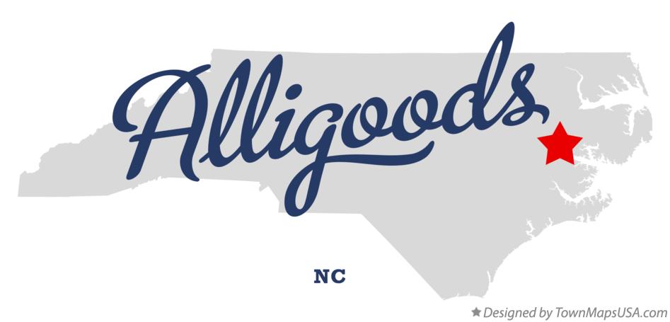 Map of Alligoods North Carolina NC