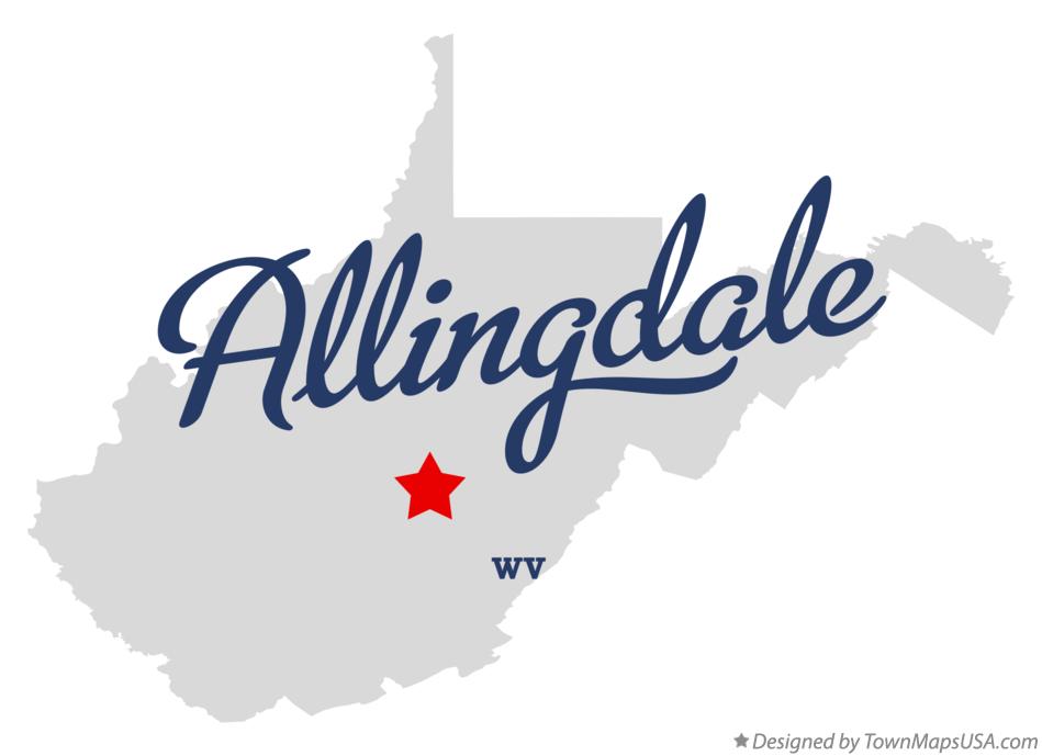 Map of Allingdale West Virginia WV