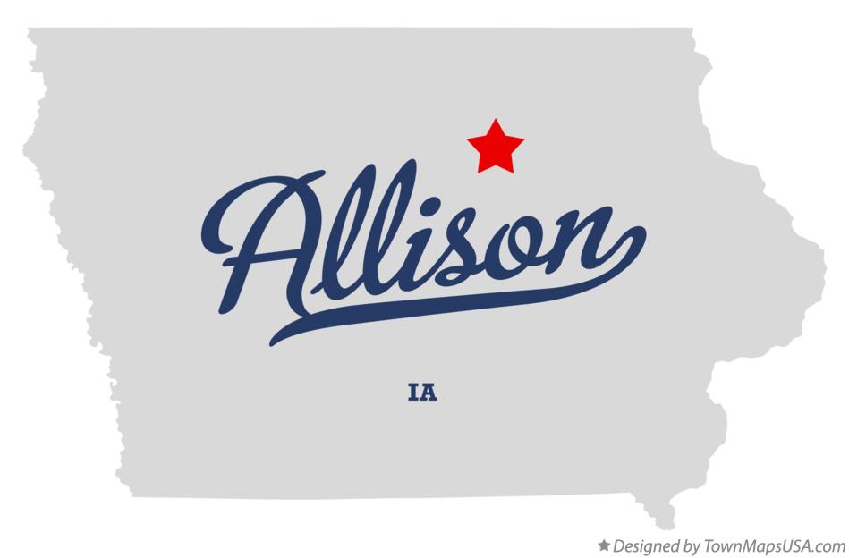 Map of Allison Iowa IA
