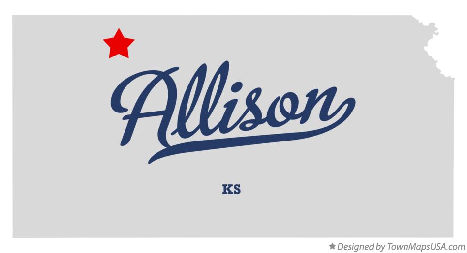 Map of Allison Kansas KS