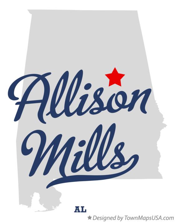Map of Allison Mills Alabama AL