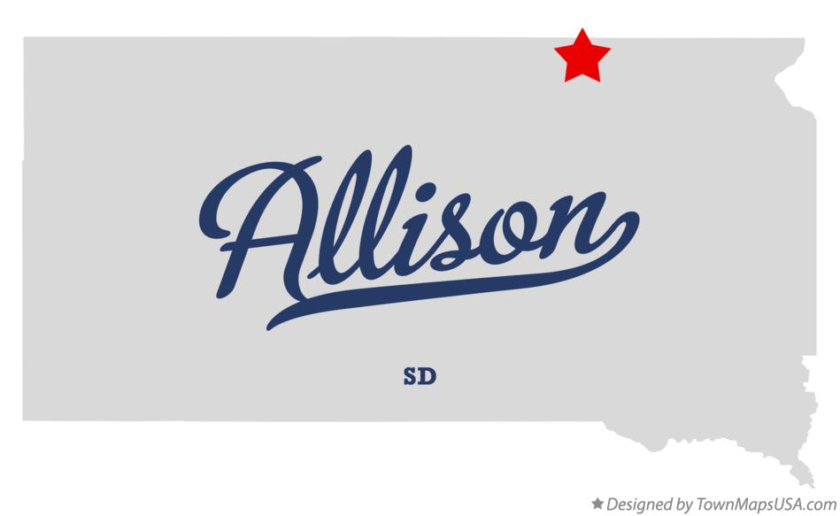 Map of Allison South Dakota SD