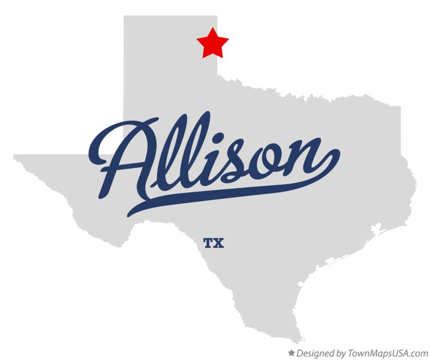 Map of Allison Texas TX
