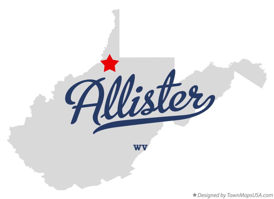 Map of Allister West Virginia WV