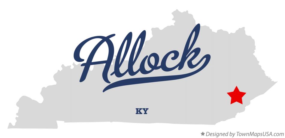 Map of Allock Kentucky KY