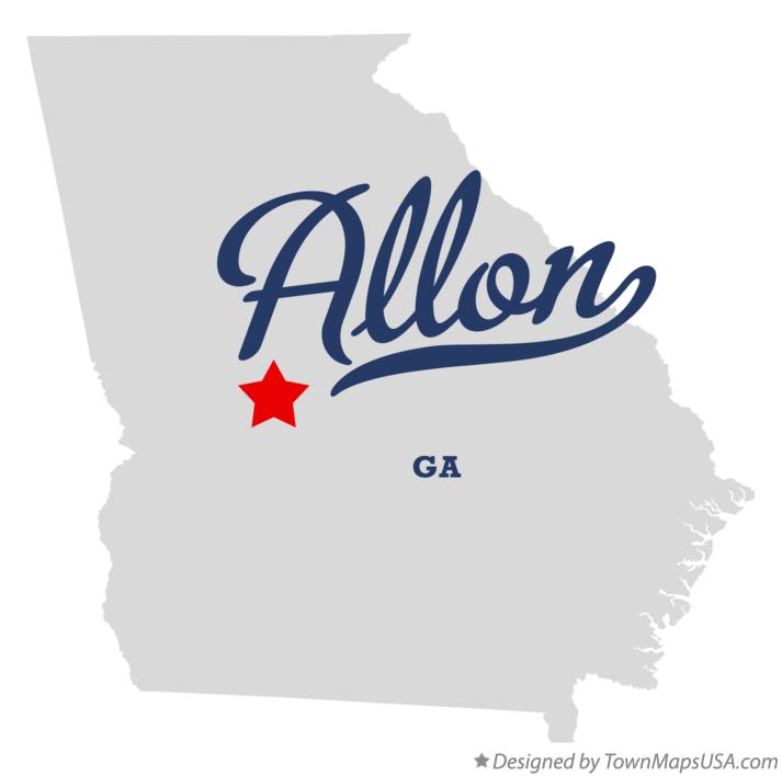 Map of Allon Georgia GA