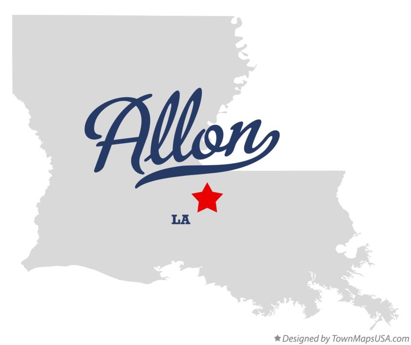 Map of Allon Louisiana LA