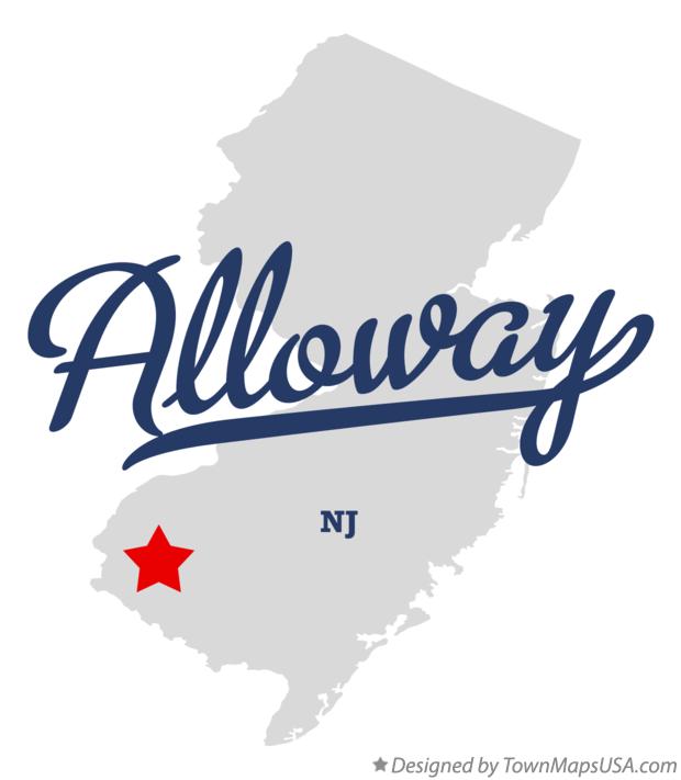 Map of Alloway New Jersey NJ