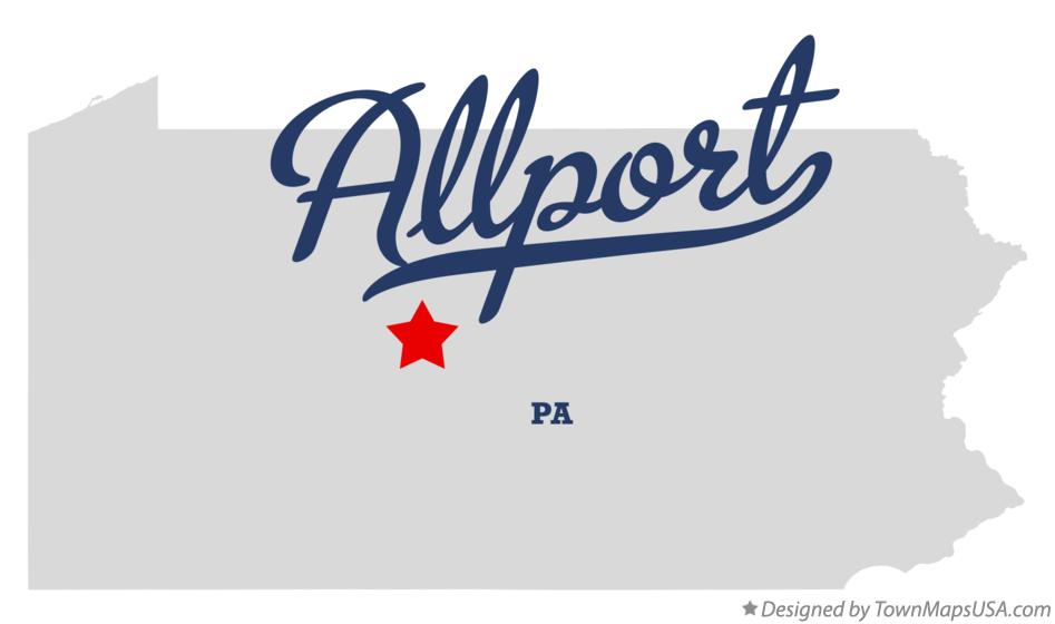 Map of Allport Pennsylvania PA