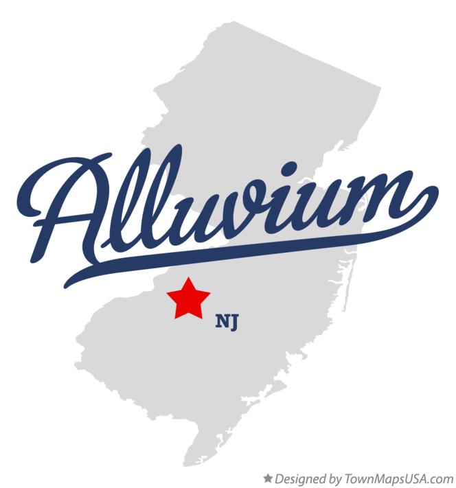 Map of Alluvium New Jersey NJ