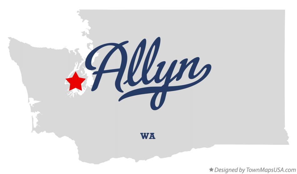 Map of Allyn Washington WA