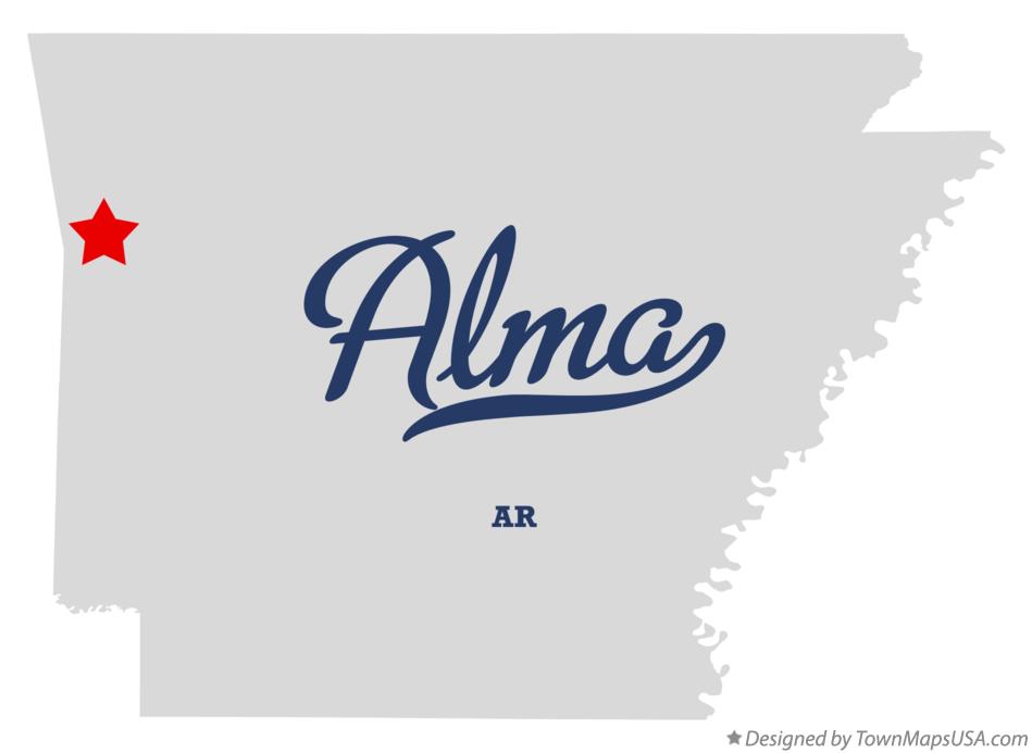 Map of Alma Arkansas AR