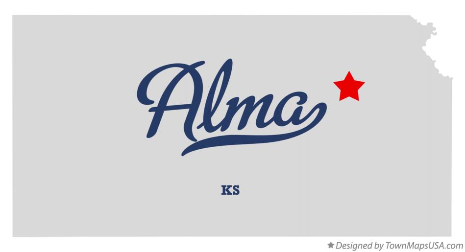 Map of Alma Kansas KS