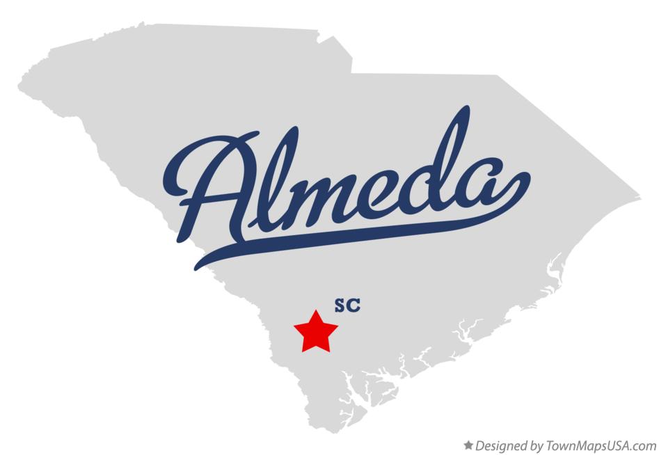 Map of Almeda South Carolina SC