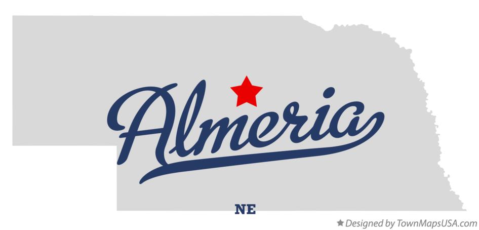 Map of Almeria Nebraska NE