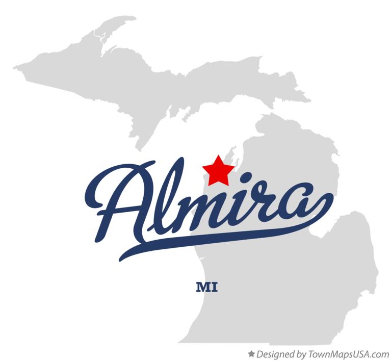 Map of Almira Michigan MI