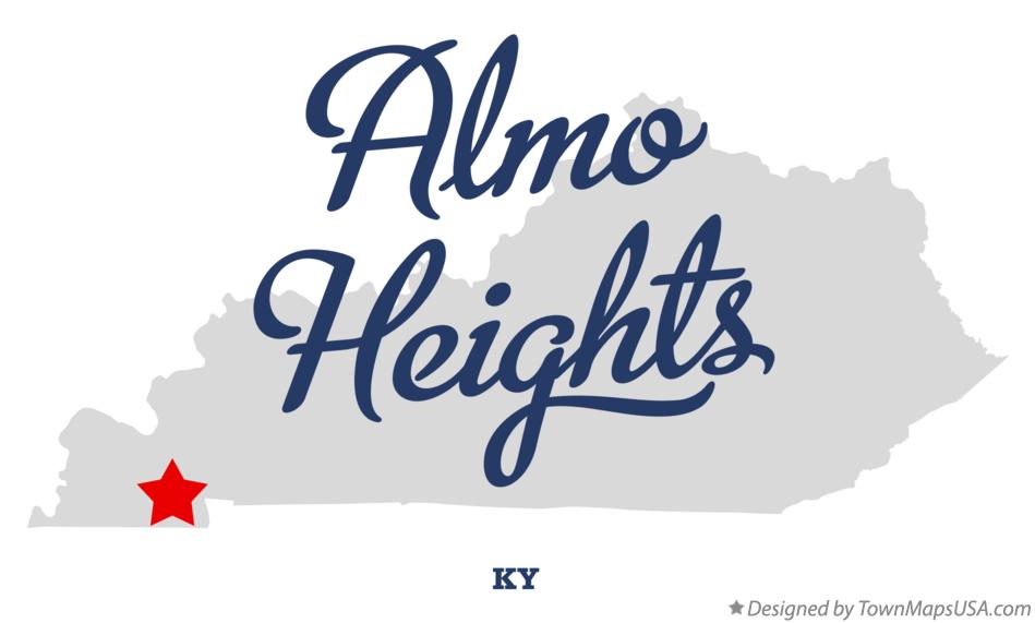 Map of Almo Heights Kentucky KY
