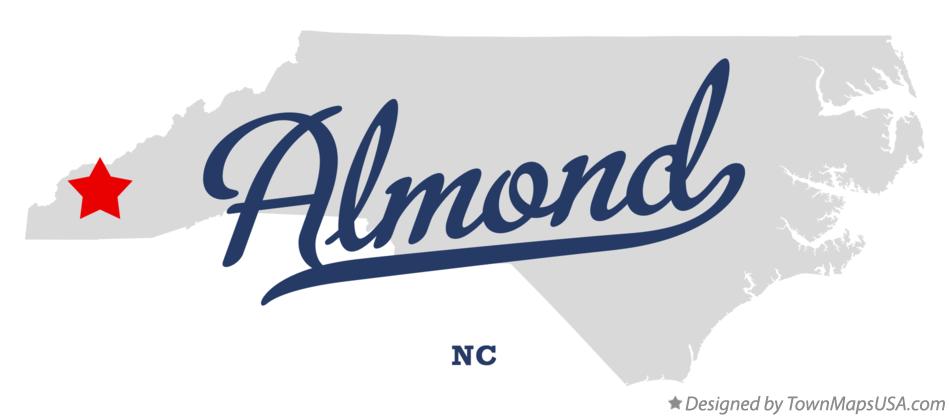Map of Almond North Carolina NC