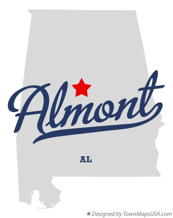 Map of Almont Alabama AL