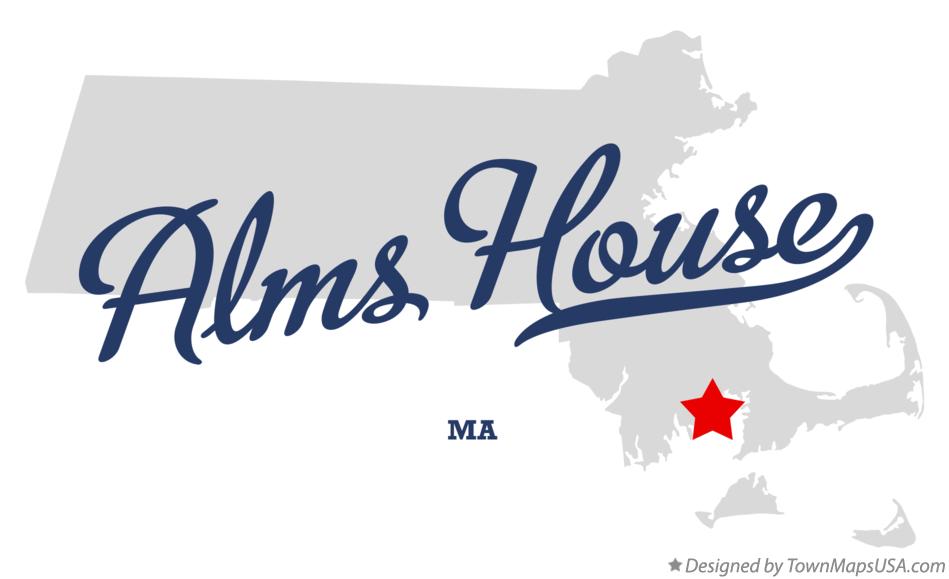 Map of Alms House Massachusetts MA