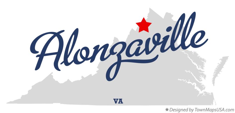 Map of Alonzaville Virginia VA