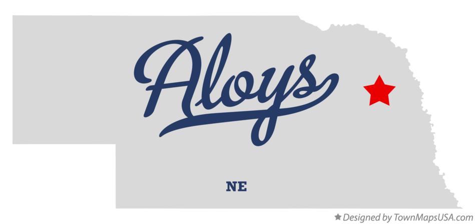 Map of Aloys Nebraska NE