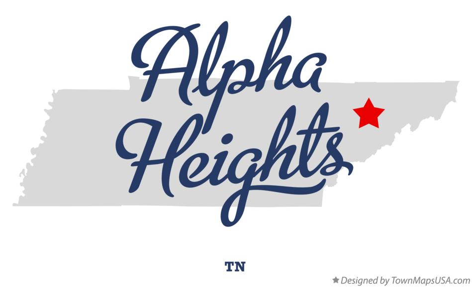 Map of Alpha Heights Tennessee TN