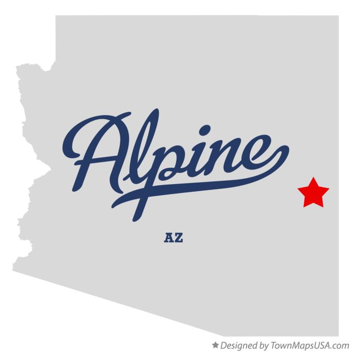 Map of Alpine Arizona AZ