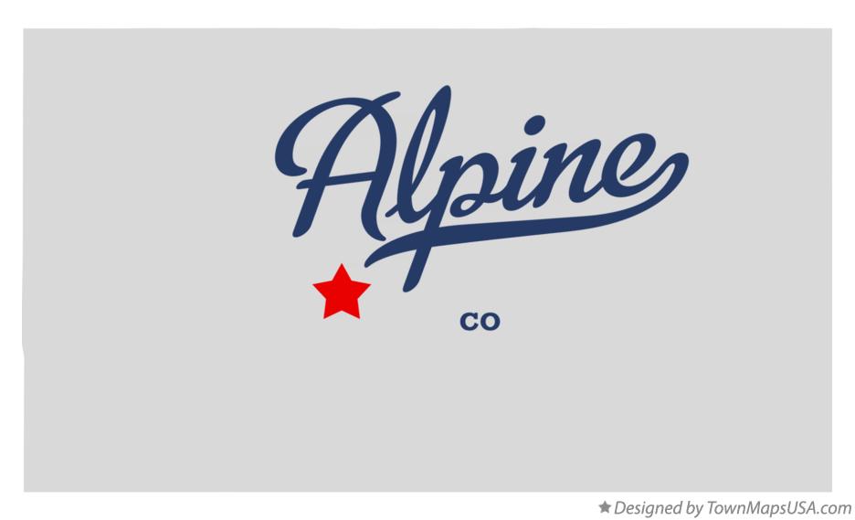 Map of Alpine Colorado CO