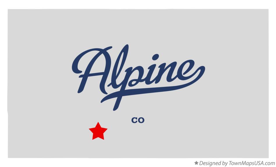 Map of Alpine Colorado CO