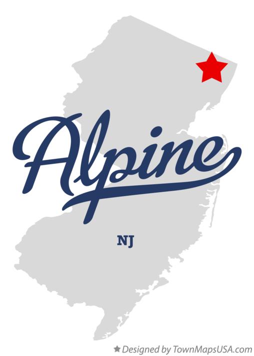 Map of Alpine New Jersey NJ