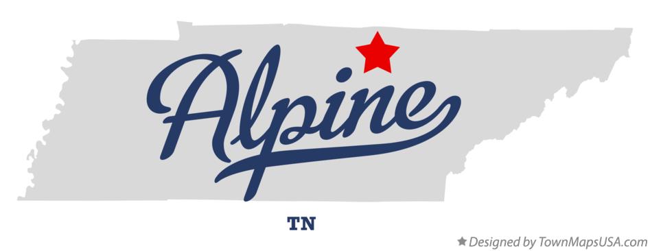 Map of Alpine Tennessee TN
