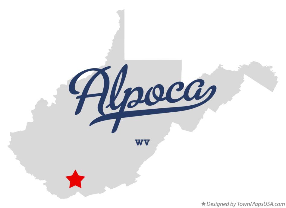 Map of Alpoca West Virginia WV