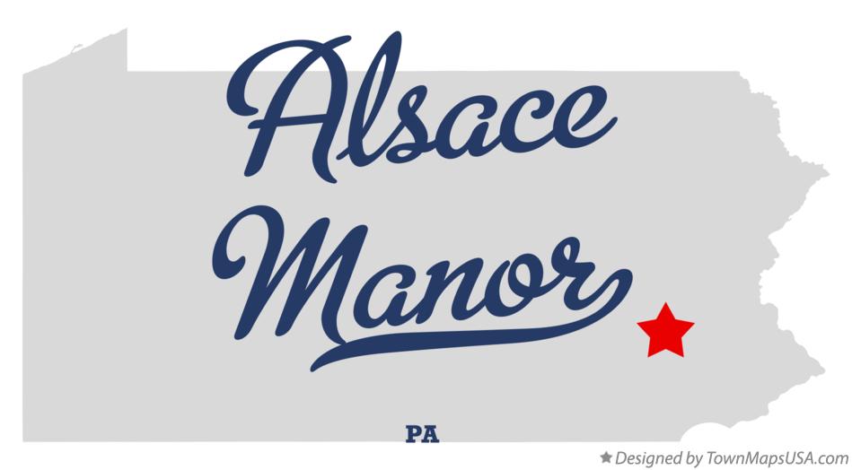 Map of Alsace Manor Pennsylvania PA