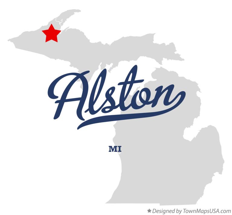 Map of Alston Michigan MI