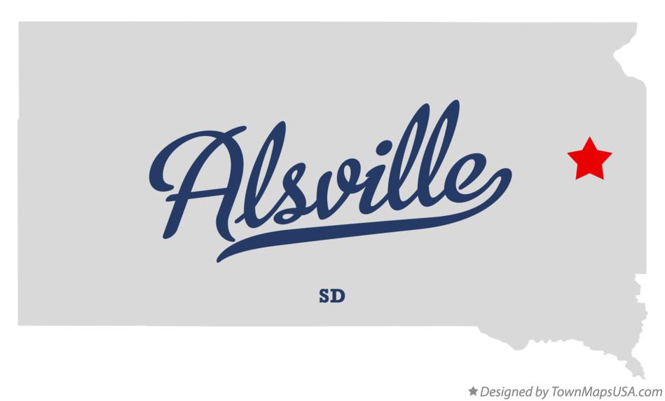 Map of Alsville South Dakota SD