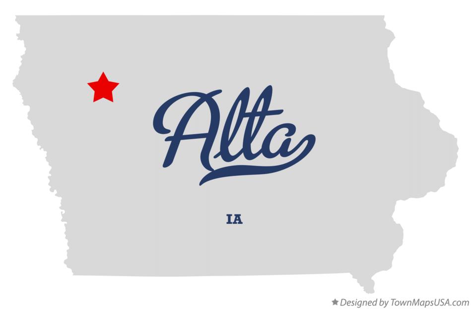 Map of Alta Iowa IA