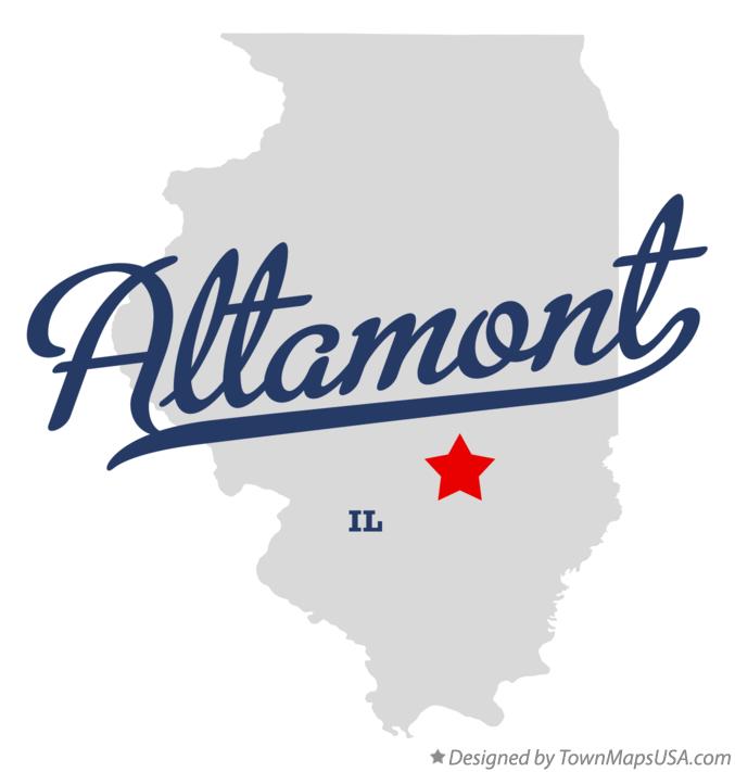 Map of Altamont Illinois IL