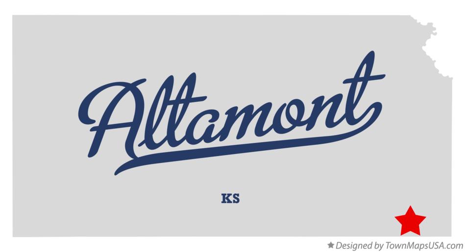 Map of Altamont Kansas KS