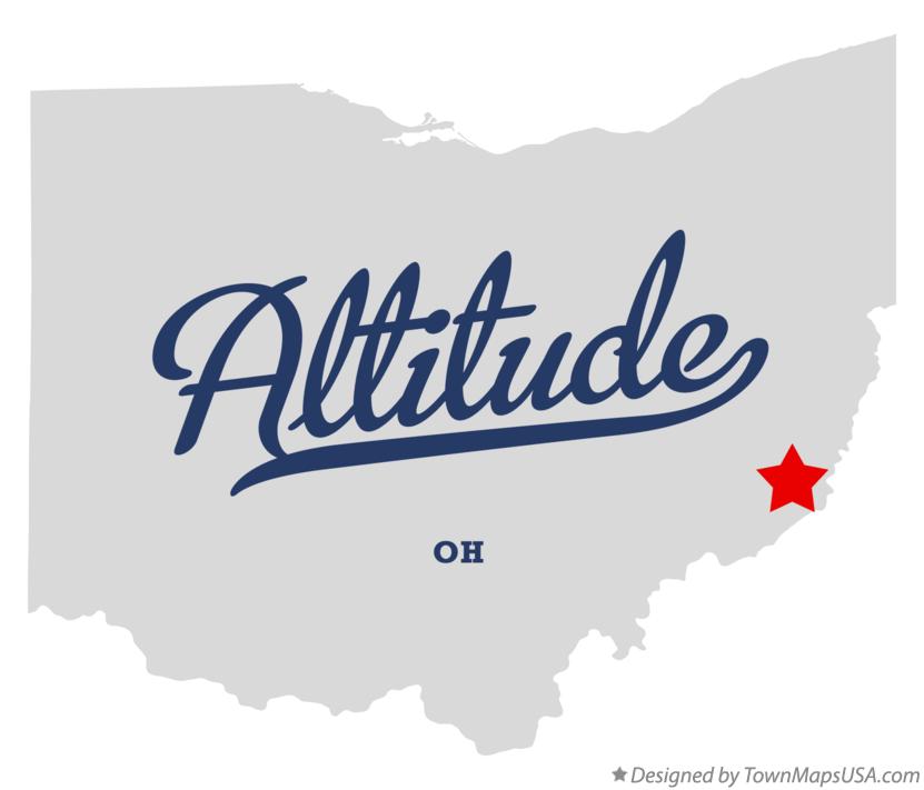 Map of Altitude Ohio OH