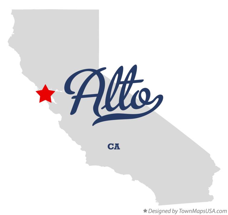 Map of Alto California CA