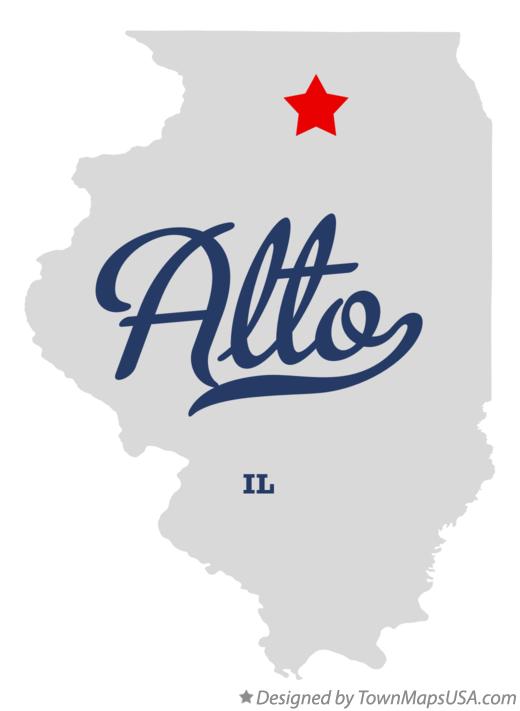 Map of Alto Illinois IL