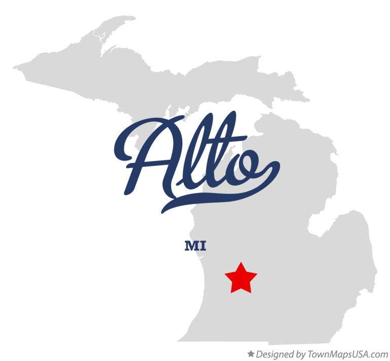Map of Alto Michigan MI