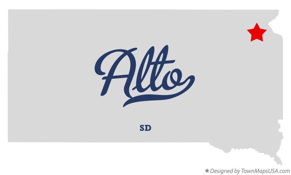 Map of Alto South Dakota SD