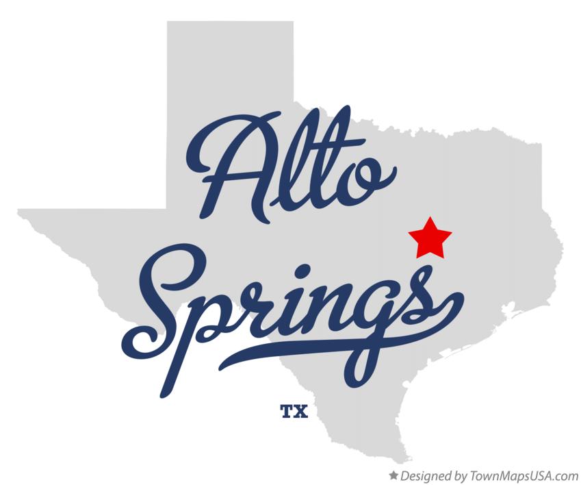 Map of Alto Springs Texas TX