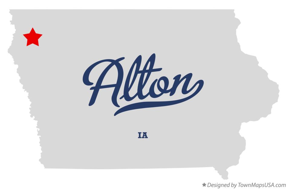 Map of Alton Iowa IA