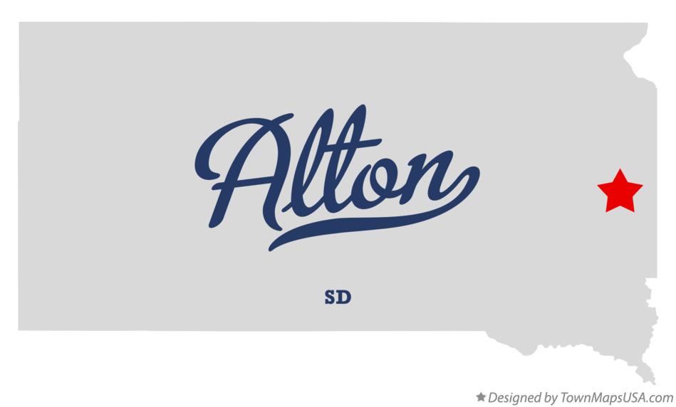 Map of Alton South Dakota SD