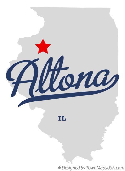 Map of Altona Illinois IL
