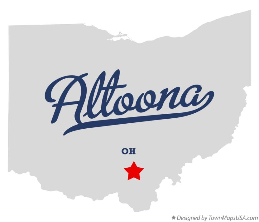 Map of Altoona Ohio OH