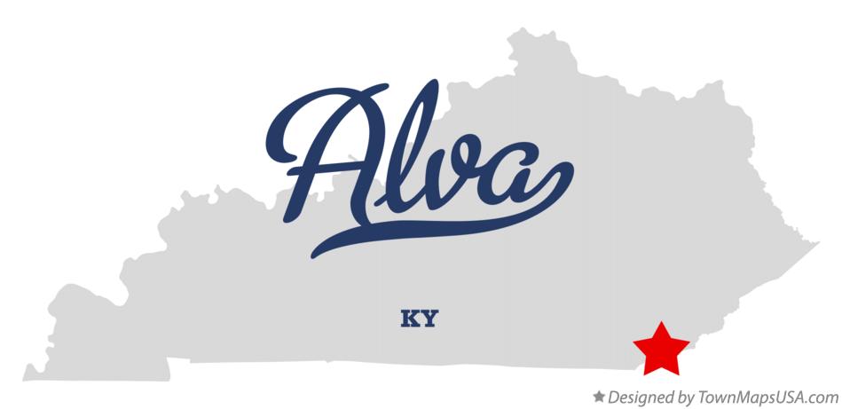 Map of Alva Kentucky KY